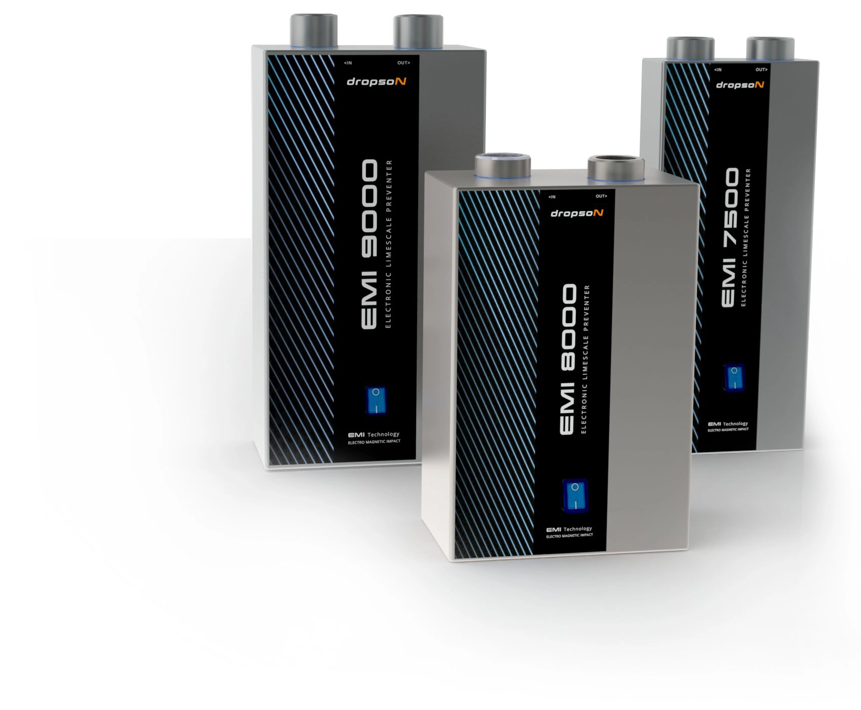 Gama de sistemas antical Dropson EMI 7500, 8000 y 9000 para uso industrial